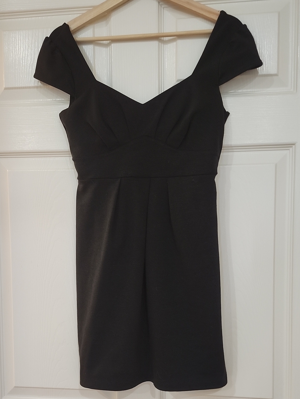 Urban Outfitters Black V-Neck Cap Sleeve Mini Dress